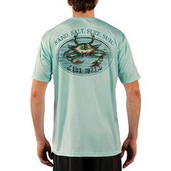 SAND.SALT.SURF.SUN. Crab Men's UPF 50+ UV Sun Protection Performance Short Sleeve T-Shirt X-Large / Seagrass